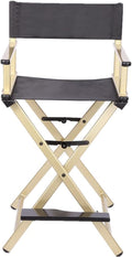 Portable Folding Director's Chair Aluminum Lightweight Gold R870020