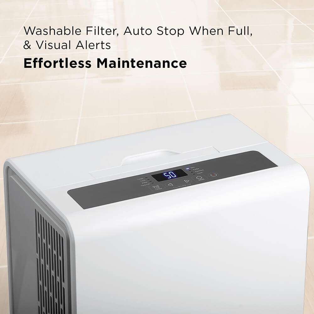 50 Pint Smart Dehumidifier with 24 Hour Timer E6593