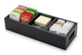 Matte Black Wood 3 Compartment Organizer Tray Y37115
