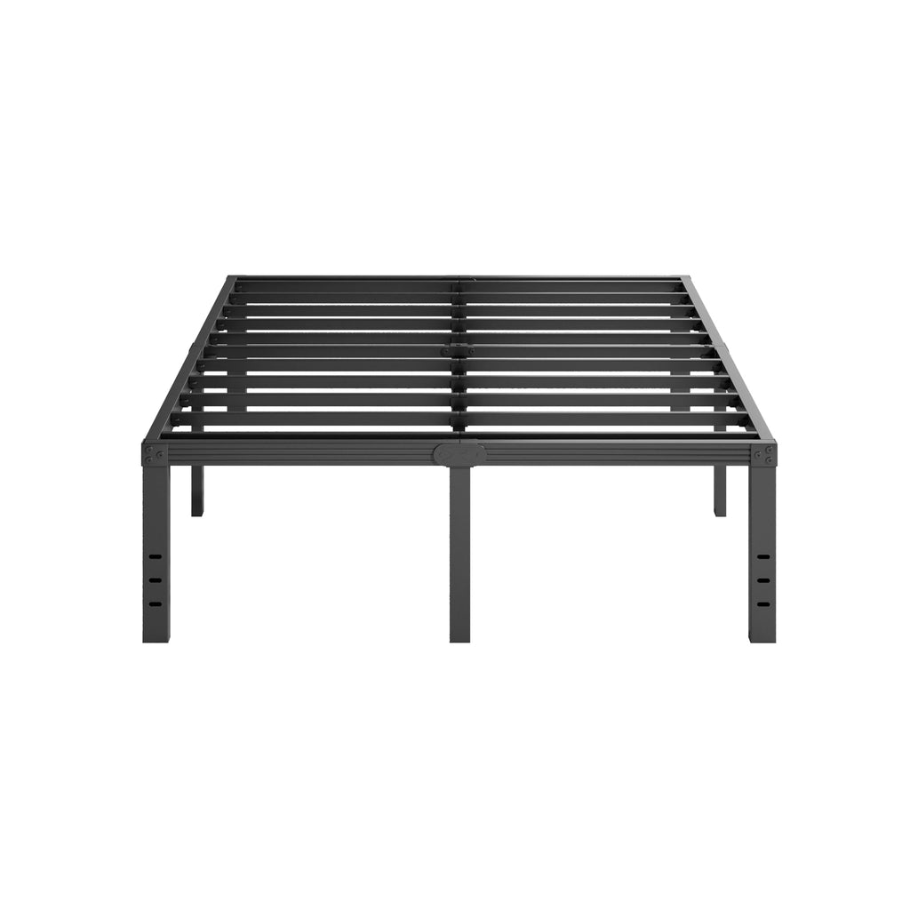 18 Inch High Metal Full Size Platform Bed Frame, Black R637