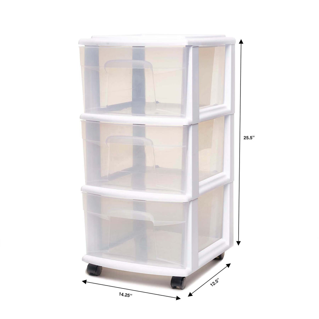 3-Drawer Cart White W295266