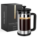 French Press Coffee Maker 12 Oz Borosilicate Glass I4813
