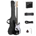 Full Size 4 String Basswood Electric Bass Guitar Beginner Kit with 20W Amp P792684