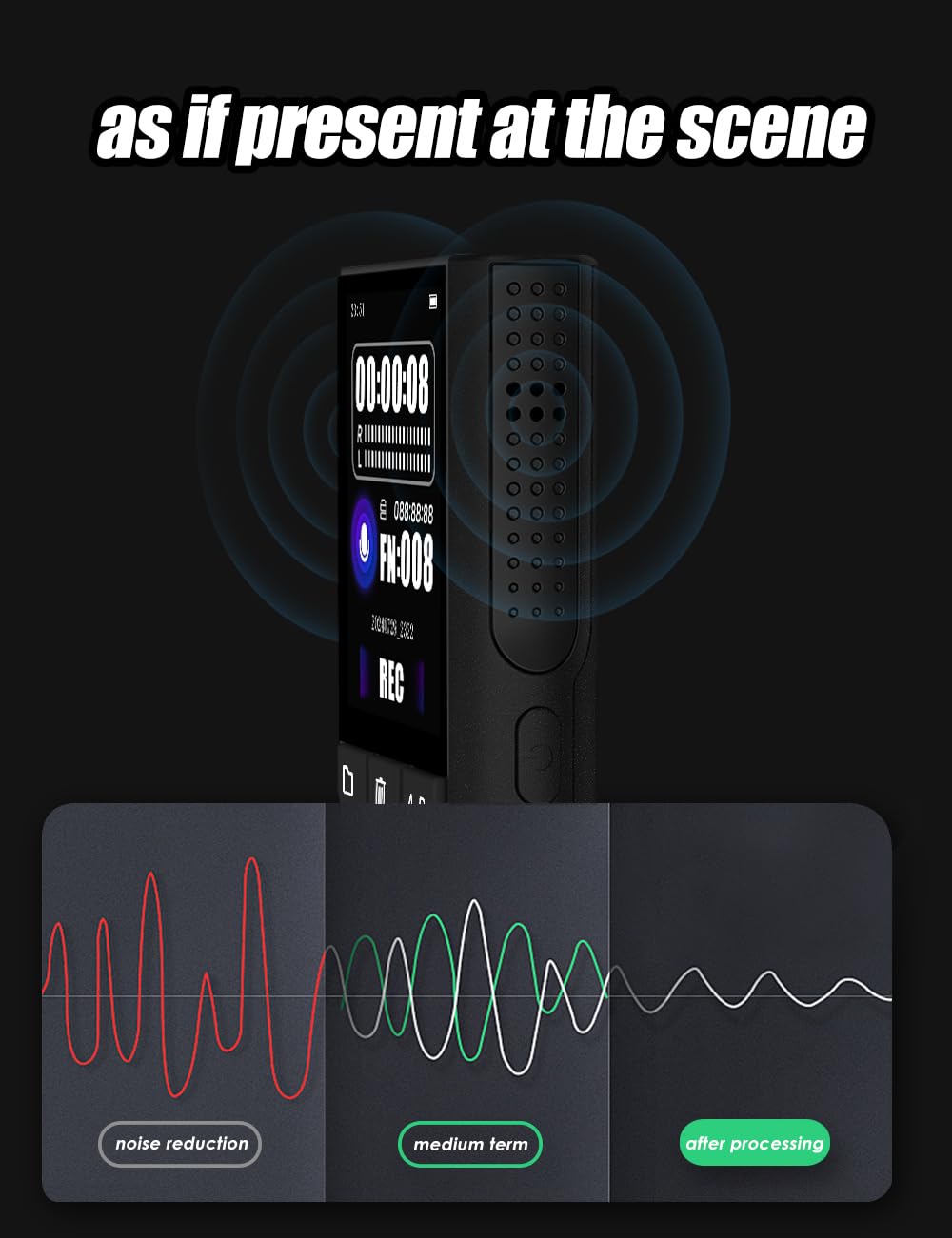 64GB Digital Voice Recorder with Playback USB O2759