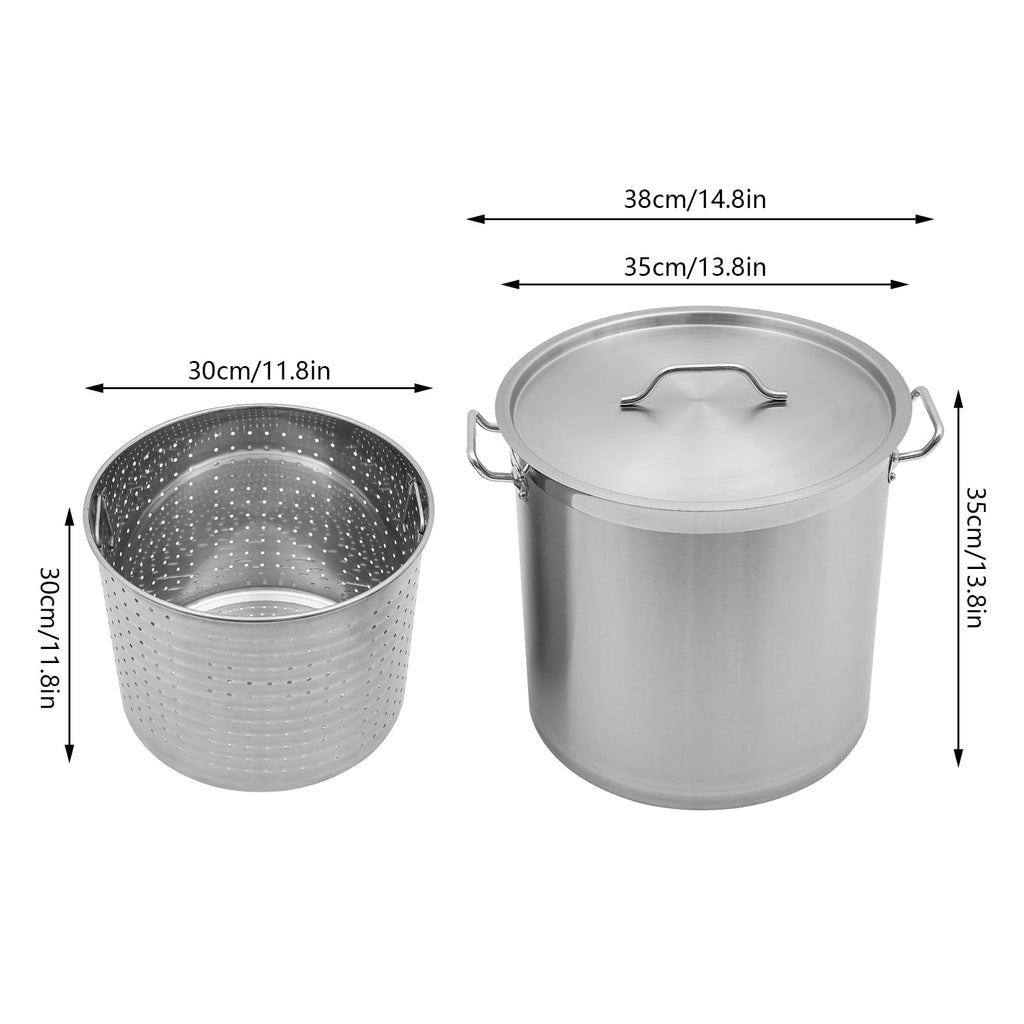 50 Quart Stainless Steel Stockpot with Lid L6669