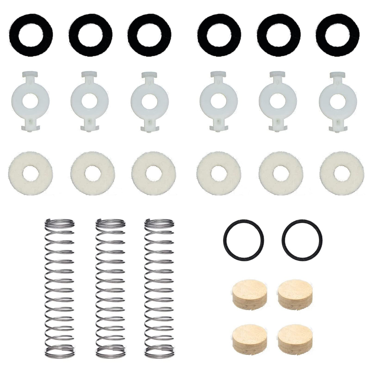 Trumpet Repair Kit with Valve Springs Felt Washers Water Key Corks F15674