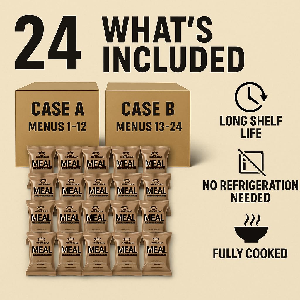 24 Ready to Eat Meals Long Shelf Life Food Supply Y2445