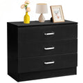 Black 3 Drawer Dresser M875