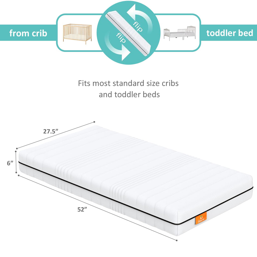 Breathable Dual Sided Memory Foam Crib Mattress A584