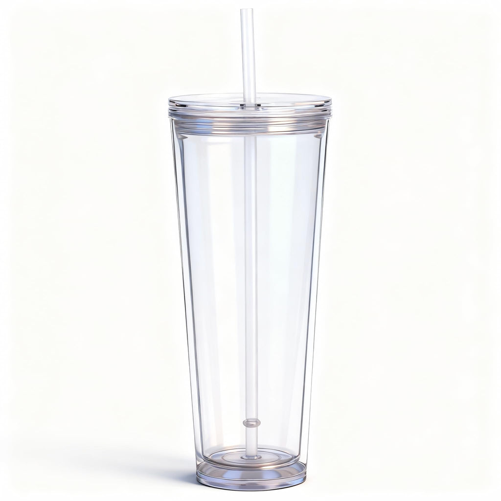 24oz Insulated Tumbler with Lid and Straw J955