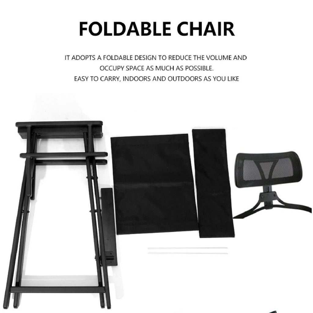 Foldable Makeup Artist Chair 300lbs Gold O5550