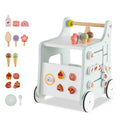 Wooden Baby Walker with Storage and Wheels R759786