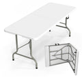 Folding Table 6ft Portable Collapsible Plastic White N116