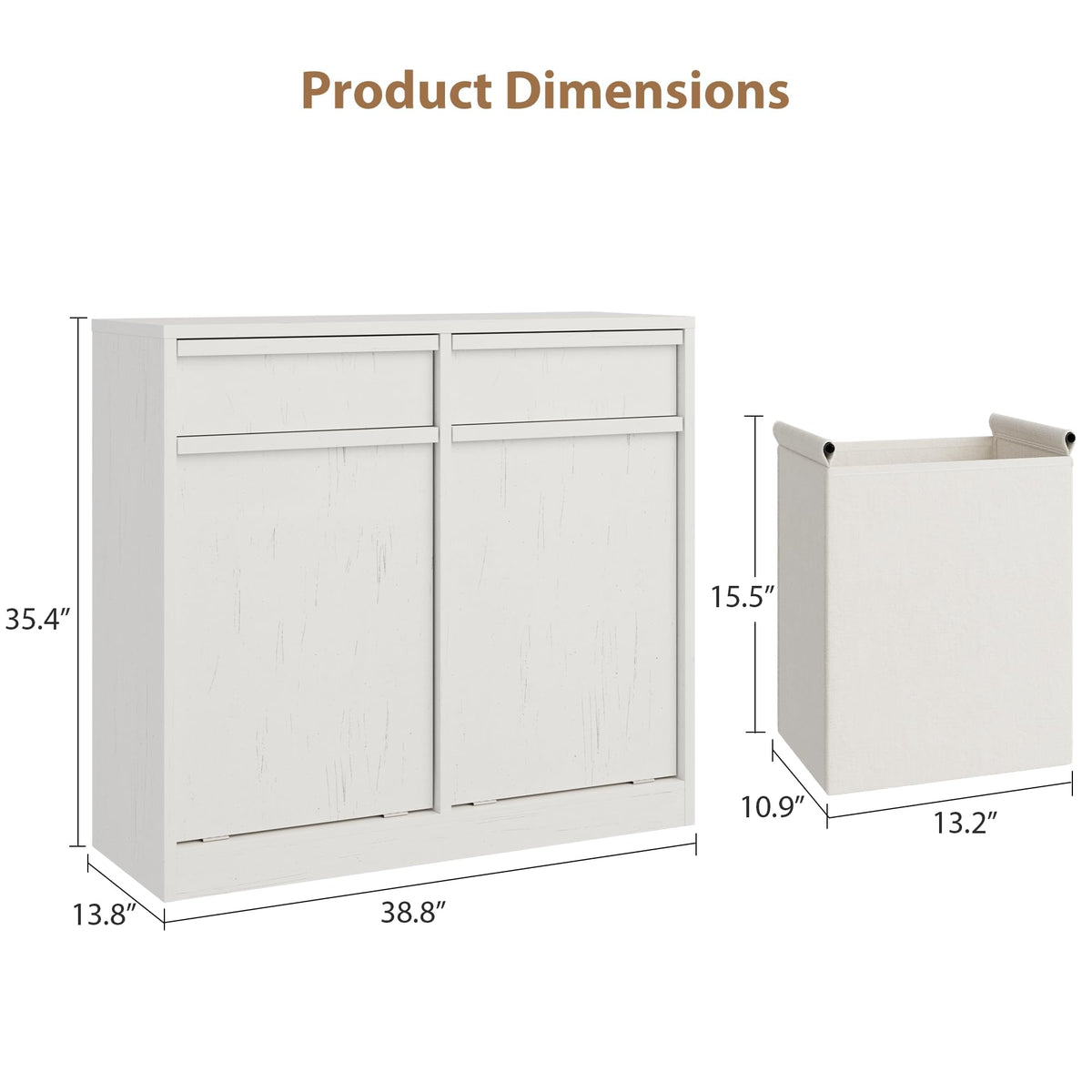 Double Tilt Out Laundry Hamper Cabinet W779048