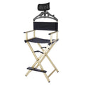 Foldable Makeup Artist Chair 300lbs Gold O5550
