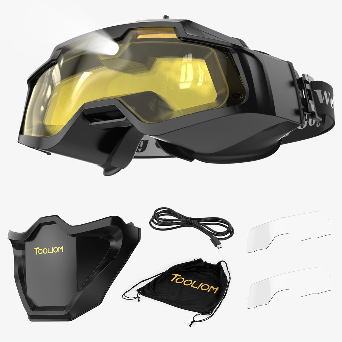 Auto-Darkening Welding Goggles with LED Light X4427