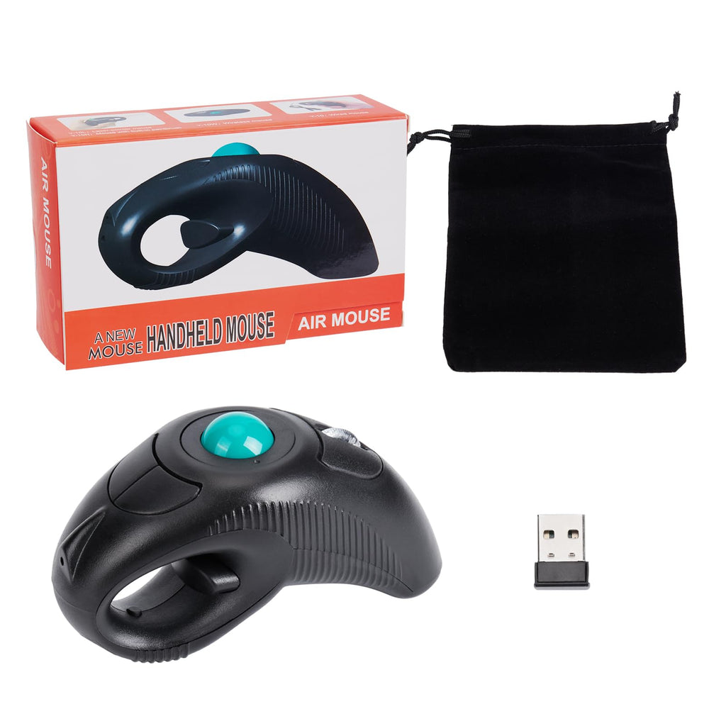 Wireless USB Handheld Finger Trackball Mouse O6318
