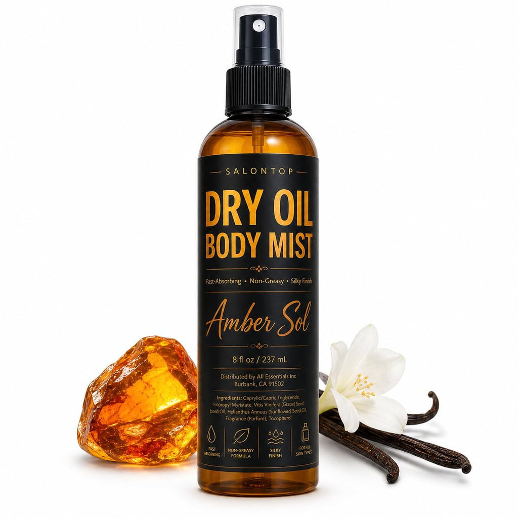Amber 8 oz Dry Oil Body Mist Spray with Grapeseed & Jojoba Oils V88198