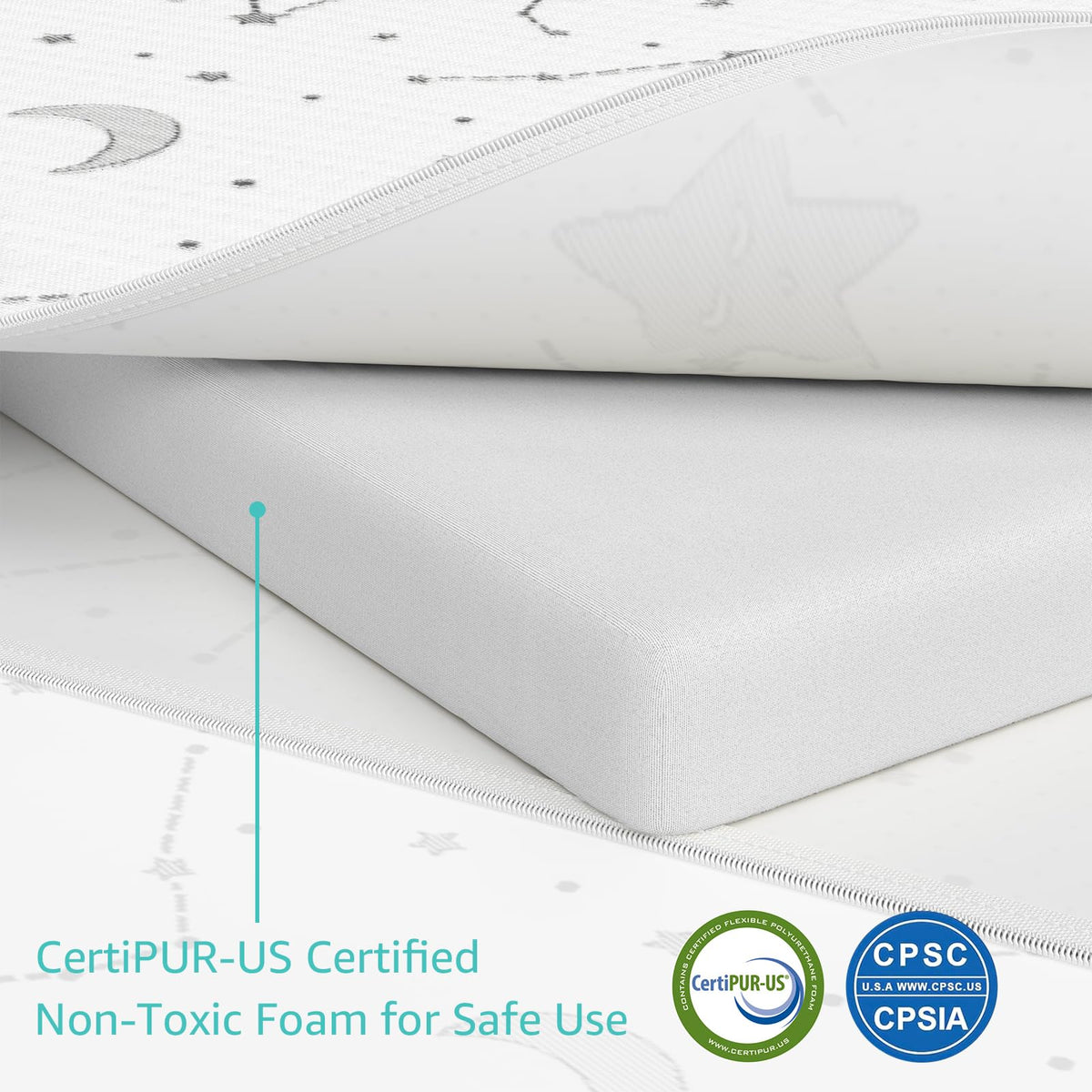 38x26 Waterproof Pack and Play Mattress Pad 2 Pack Z91957