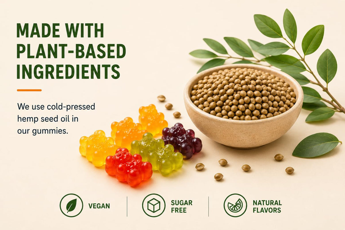 Sugar Free Vegan Hemp Gummies, 60 Count R3483