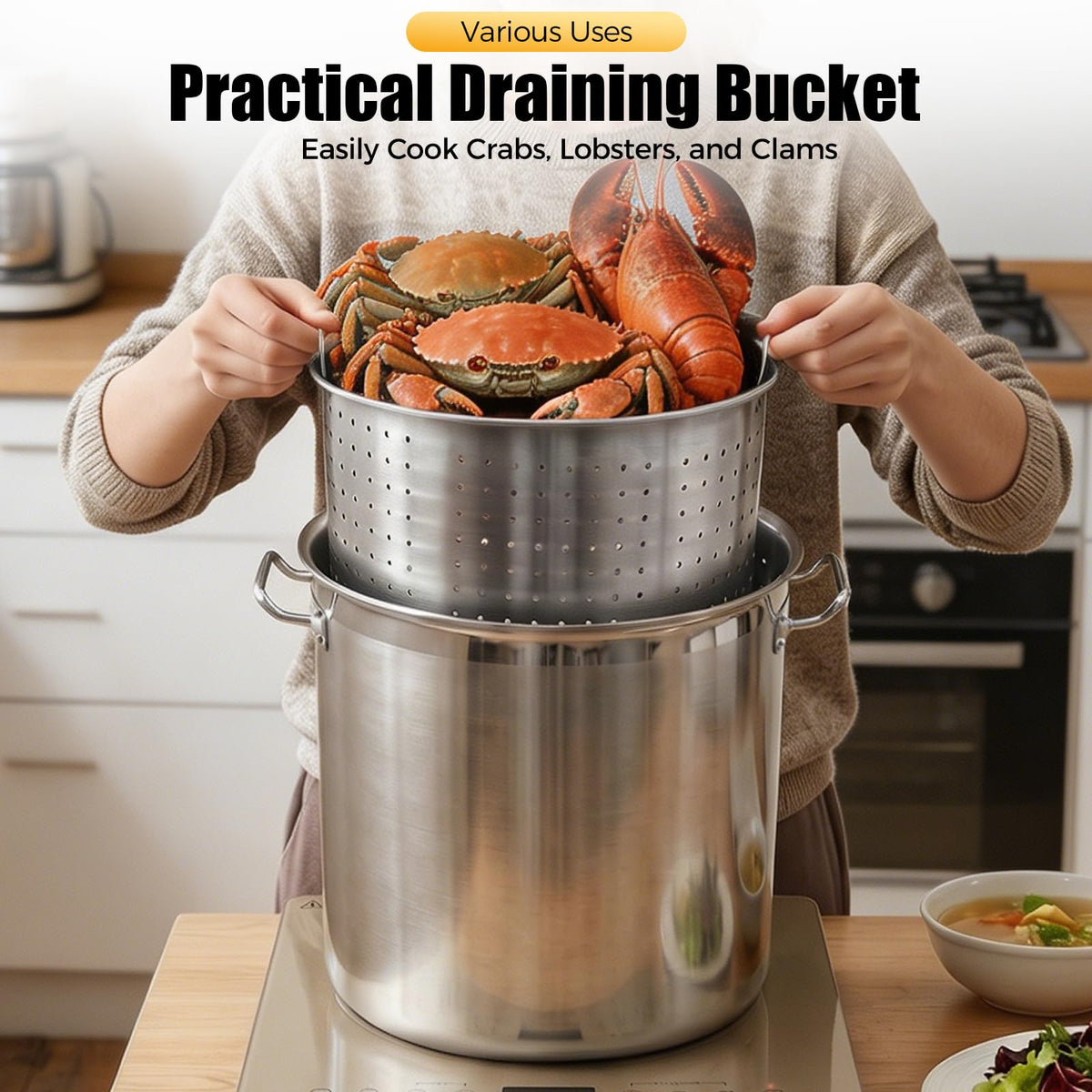 50 Quart Stainless Steel Stockpot with Lid L6669