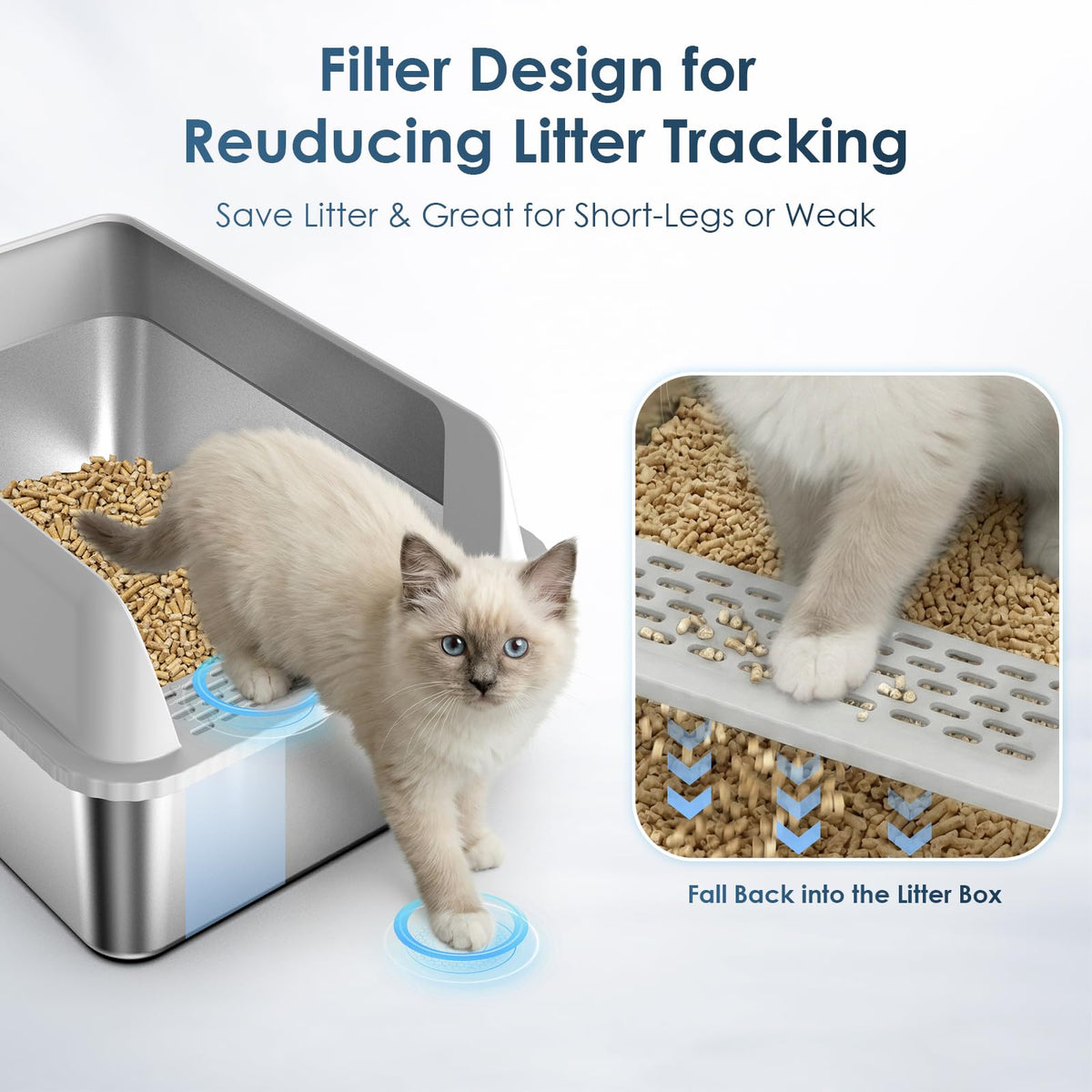 Stainless Steel Cat Litter Box with Lid P9984
