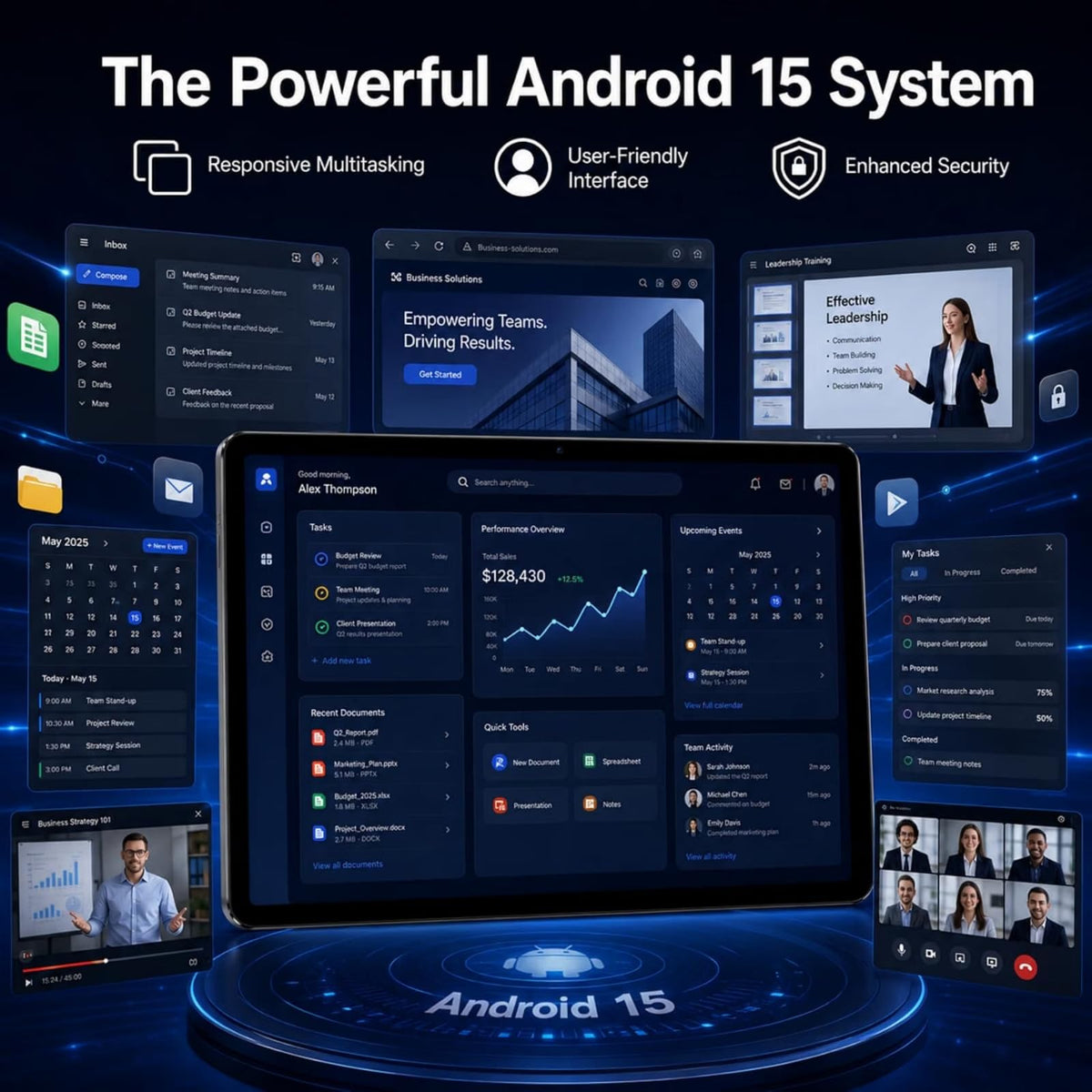 Android 15 Tablet 10.1 in 12GB RAM 64GB ROM V42144