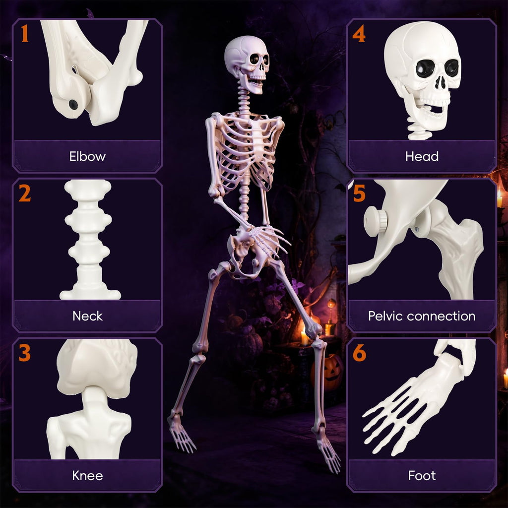 5.4 Ft Halloween Full Body Skeleton X11755