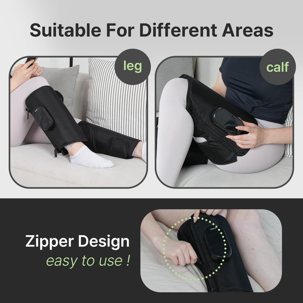 Heated Air Compression Cordless Leg Massager with Extension (Pair) U70994
