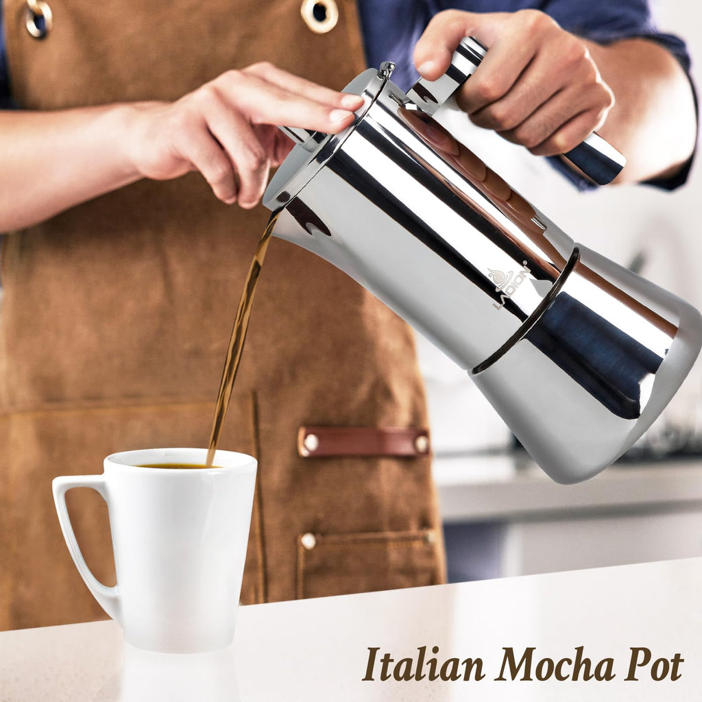 6 Cup Stainless Steel Stovetop Espresso Maker M354