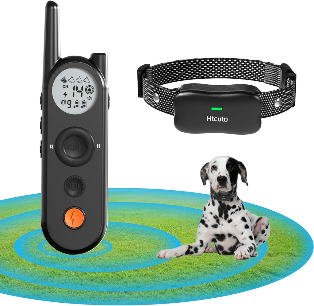Wireless Dog Fence and Remote Training Collar, IPX7 Waterproof, Black D764271