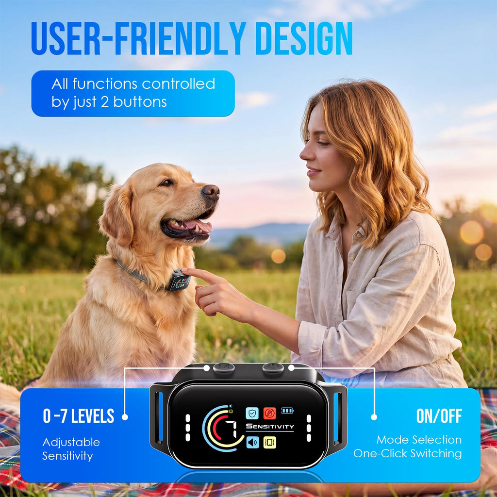 Dog Bark Collar 2 Pack, 7 Sensitivity Levels, 5 Training Modes F135063