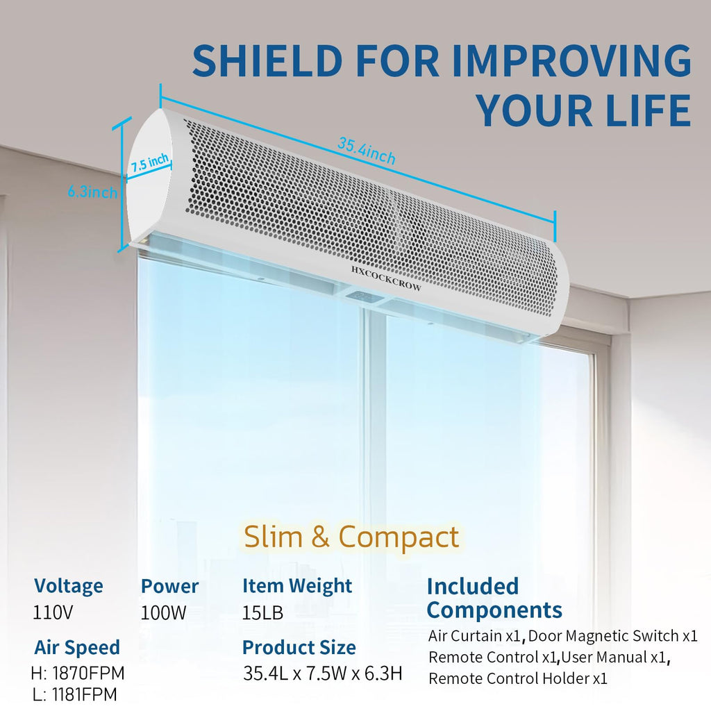 36 Inch Wall Mounted Commercial Air Curtain D724