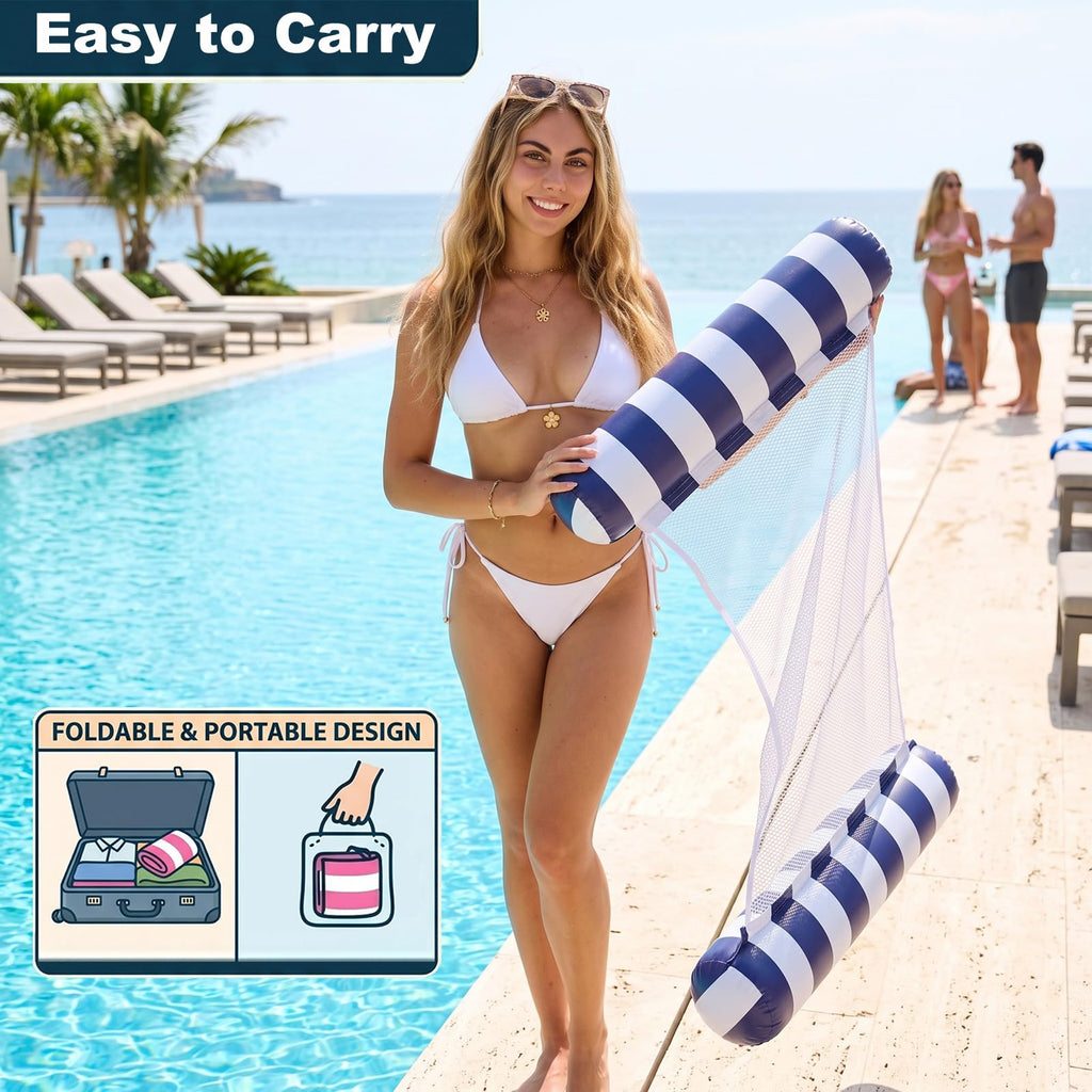 5 Pack Inflatable Pool Floats Adult Size Water Hammock K9389