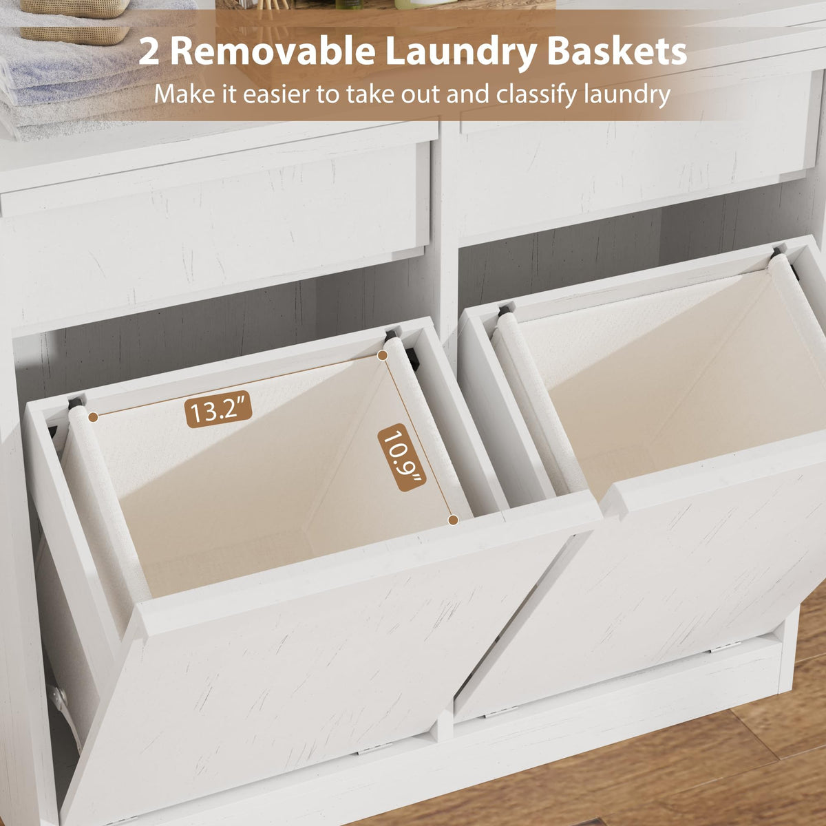 Double Tilt Out Laundry Hamper Cabinet W779048