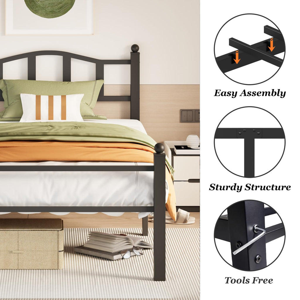Twin Bed Frames with Headboard F353