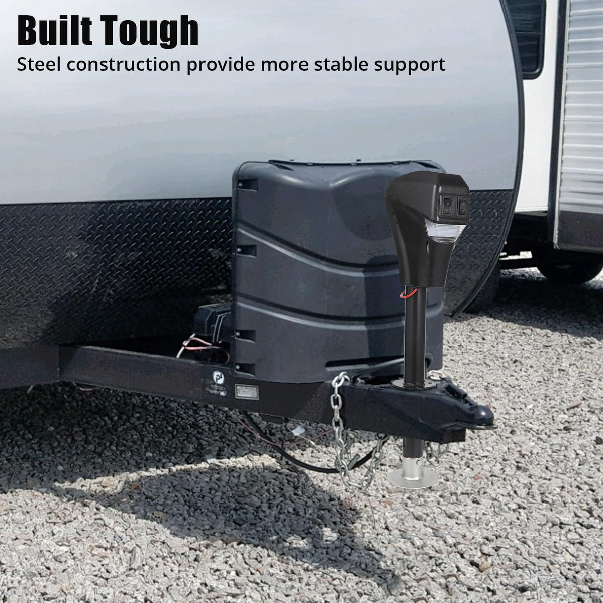 12V DC Electric Trailer Jack 3500 lbs A-Frame Tongue Jack with LED Light T2065