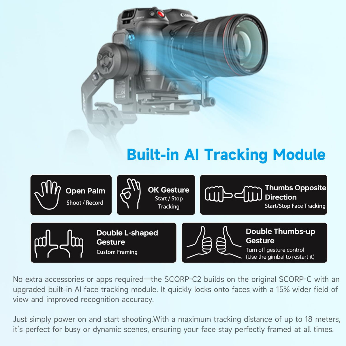 Camera Gimbal Stabilizer for Mirrorless Cameras P167143