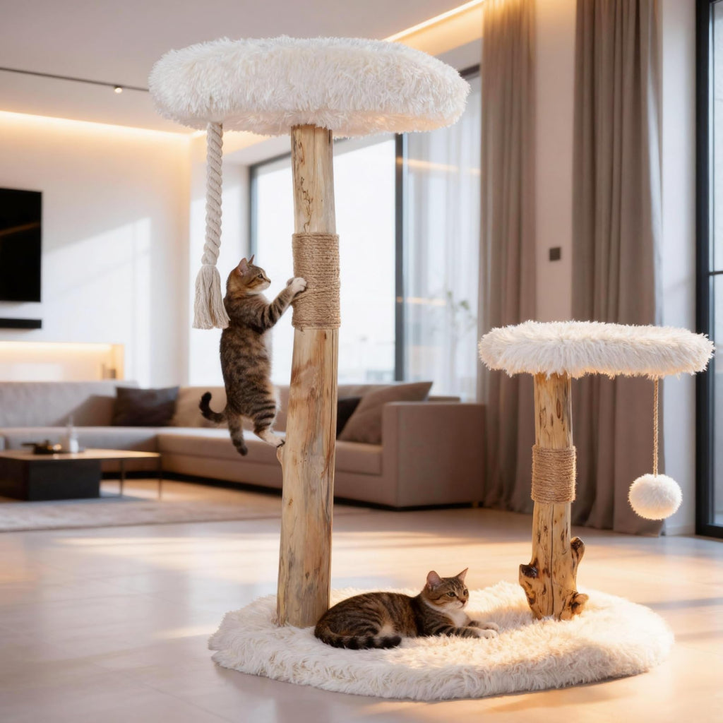 Modern Cat Tree Tower with Sisal Scratching Post T392432