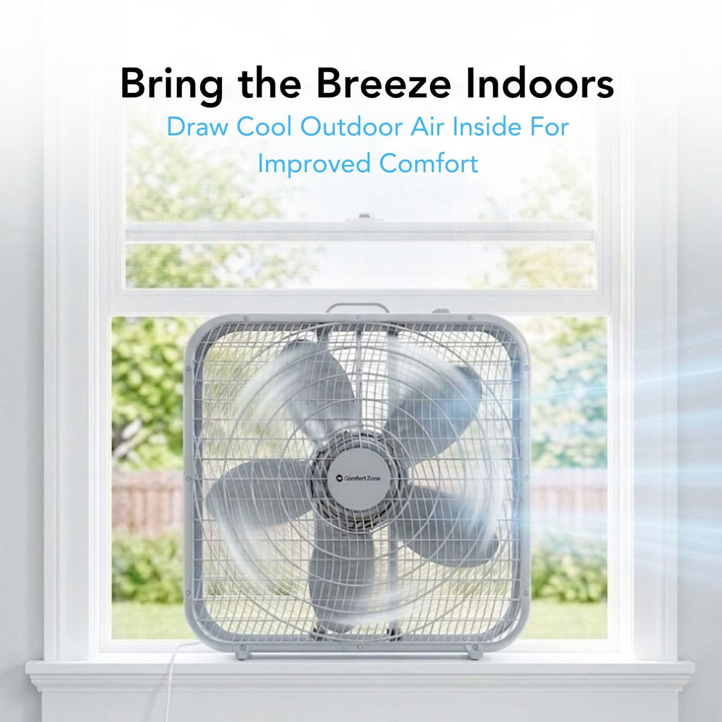 20 inch 3 Speed Box Fan with Carry Handle I111873