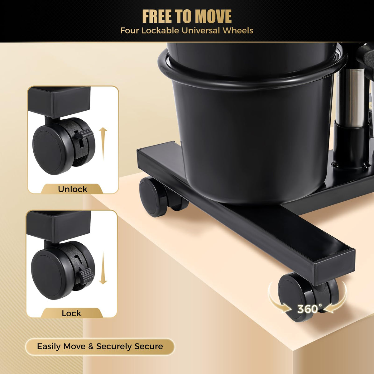 Portable Height and Angle Adjustable Shampoo Basin with 2 Water Buckets and 4 Wheels X8594