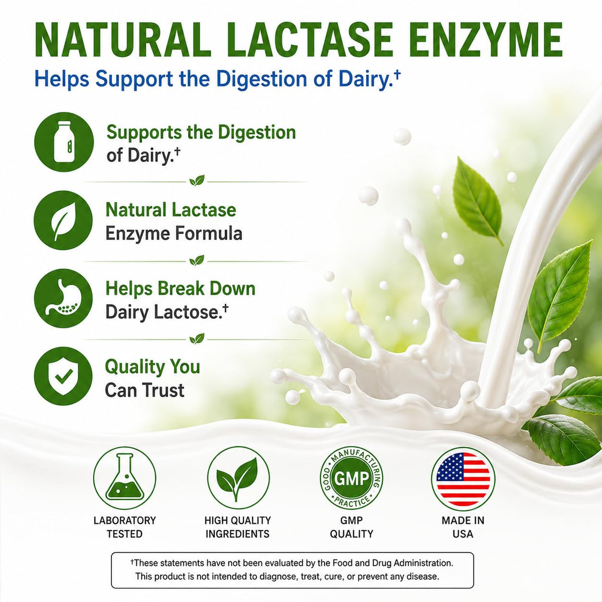 Lactase Enzyme 3000 FCC 360 Tablets F270118