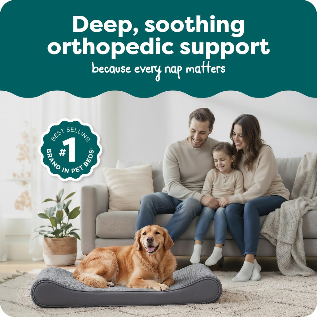 XL Plush Suede Orthopedic Dog Bed I25429