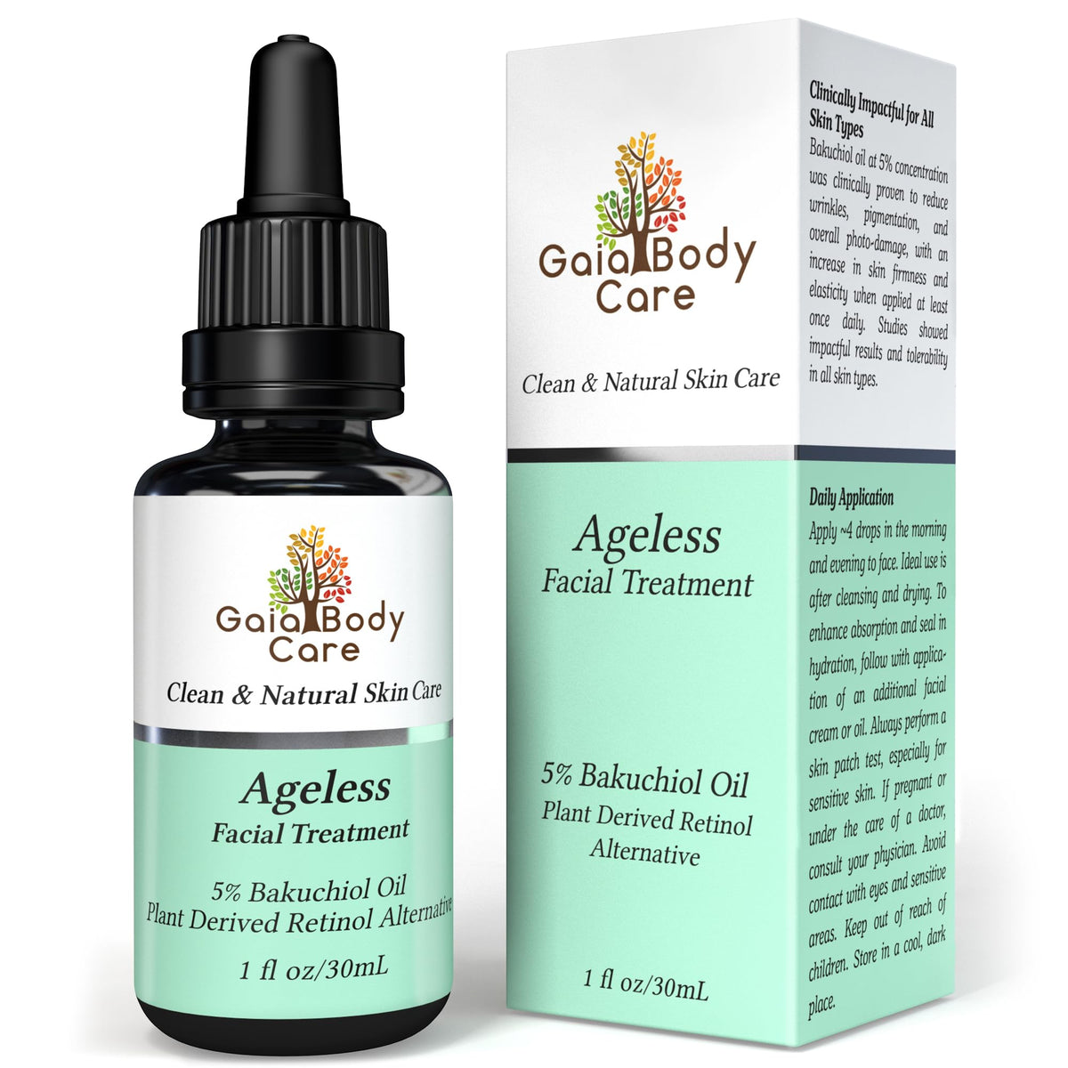 5% Bakuchiol Oil Organic Facial Oil 1oz Rose P6449