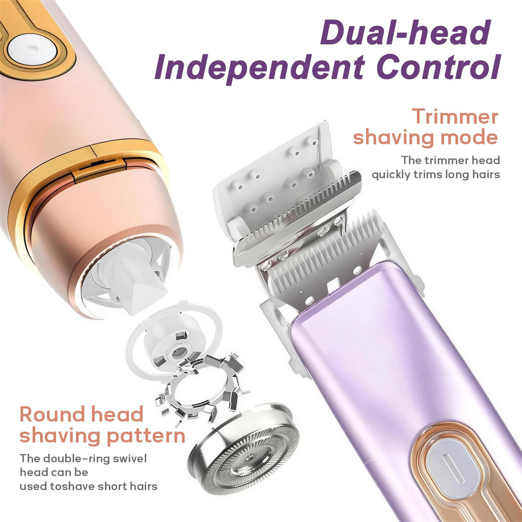 Light Purple Waterproof Dual-Head Bikini Trimmer I2549