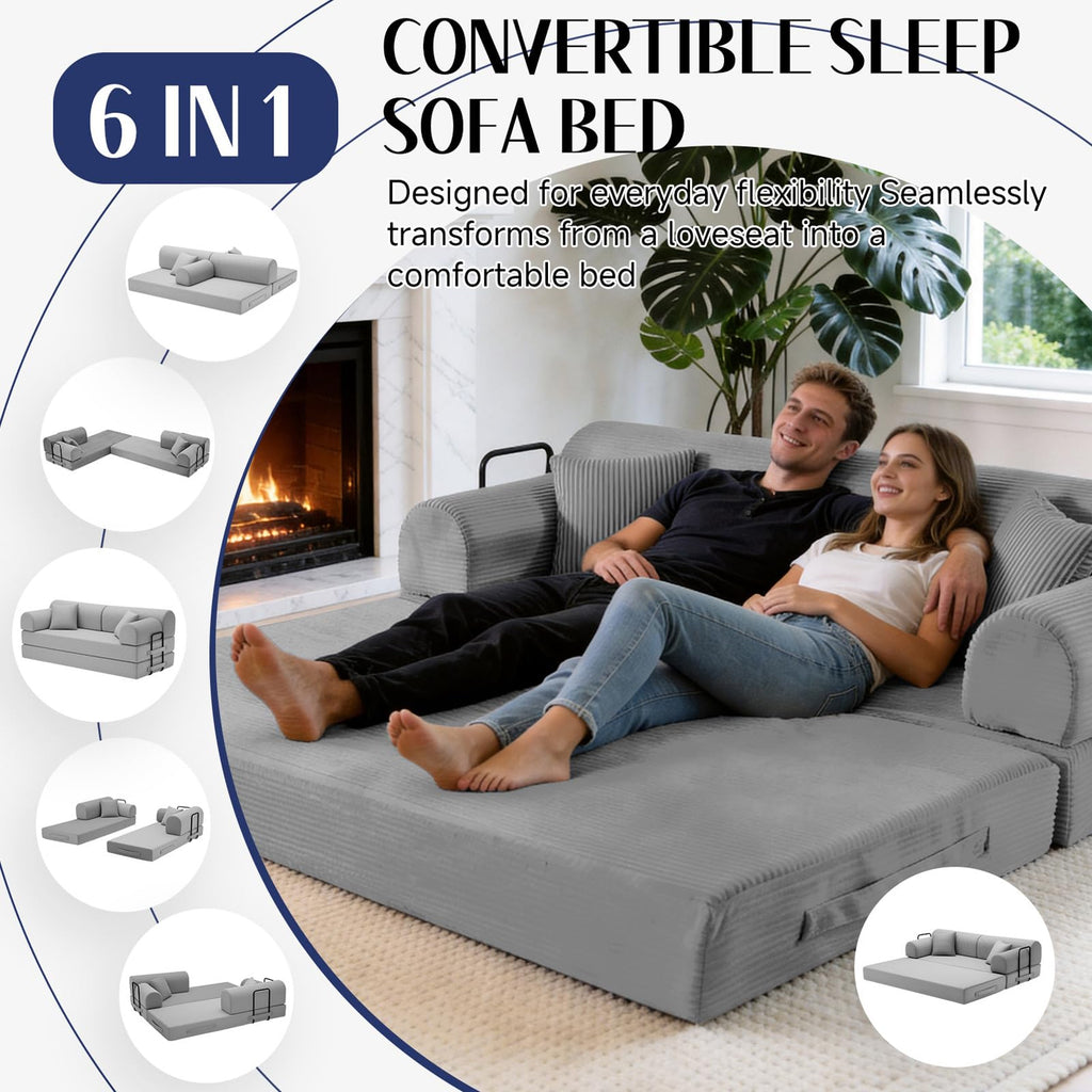 Convertible Sofa Bed with High Back S1358