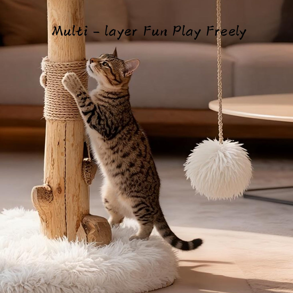 Modern Cat Tree Tower with Sisal Scratching Post T392432