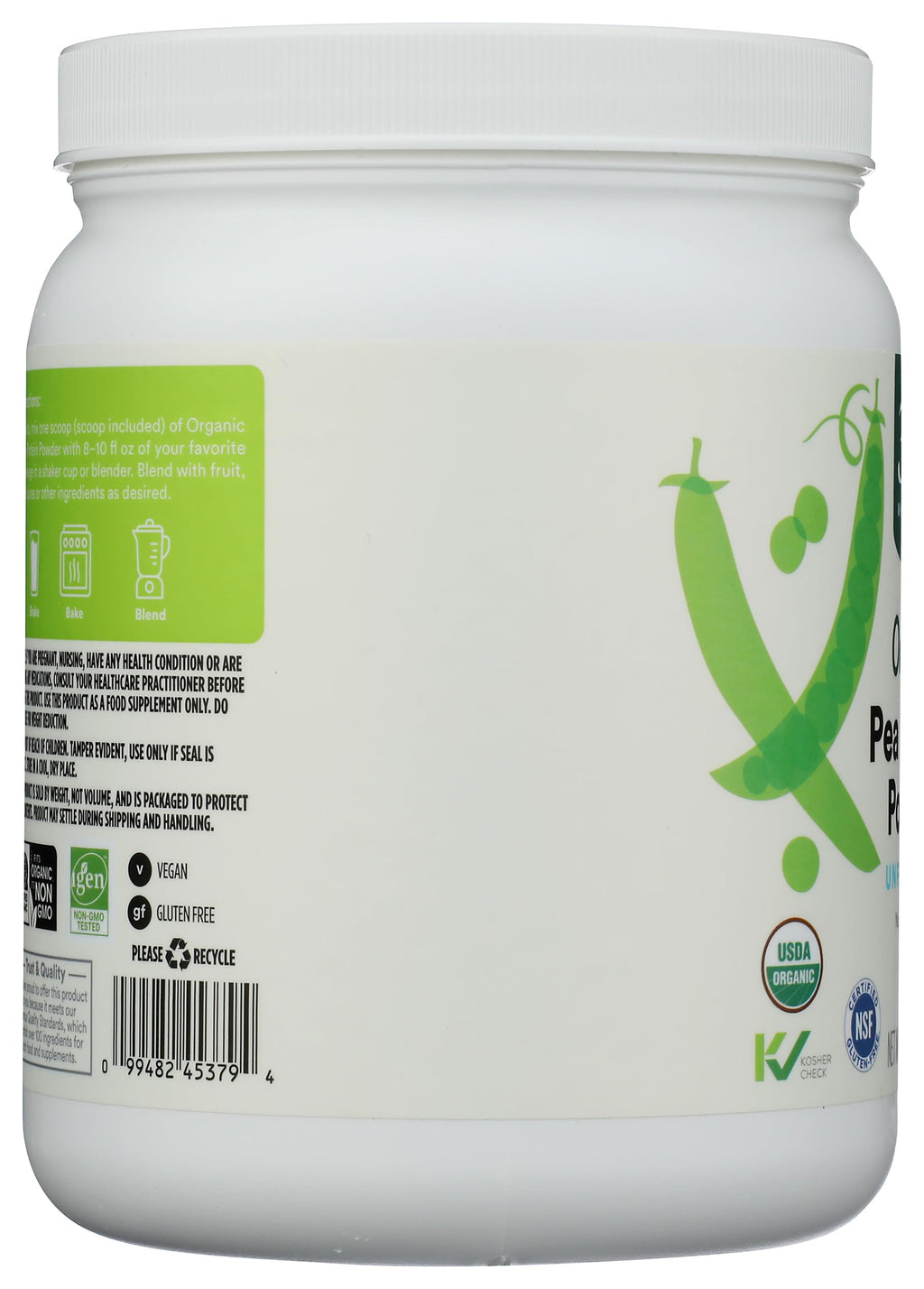 Organic Pea Protein, 16 Ounce K19763