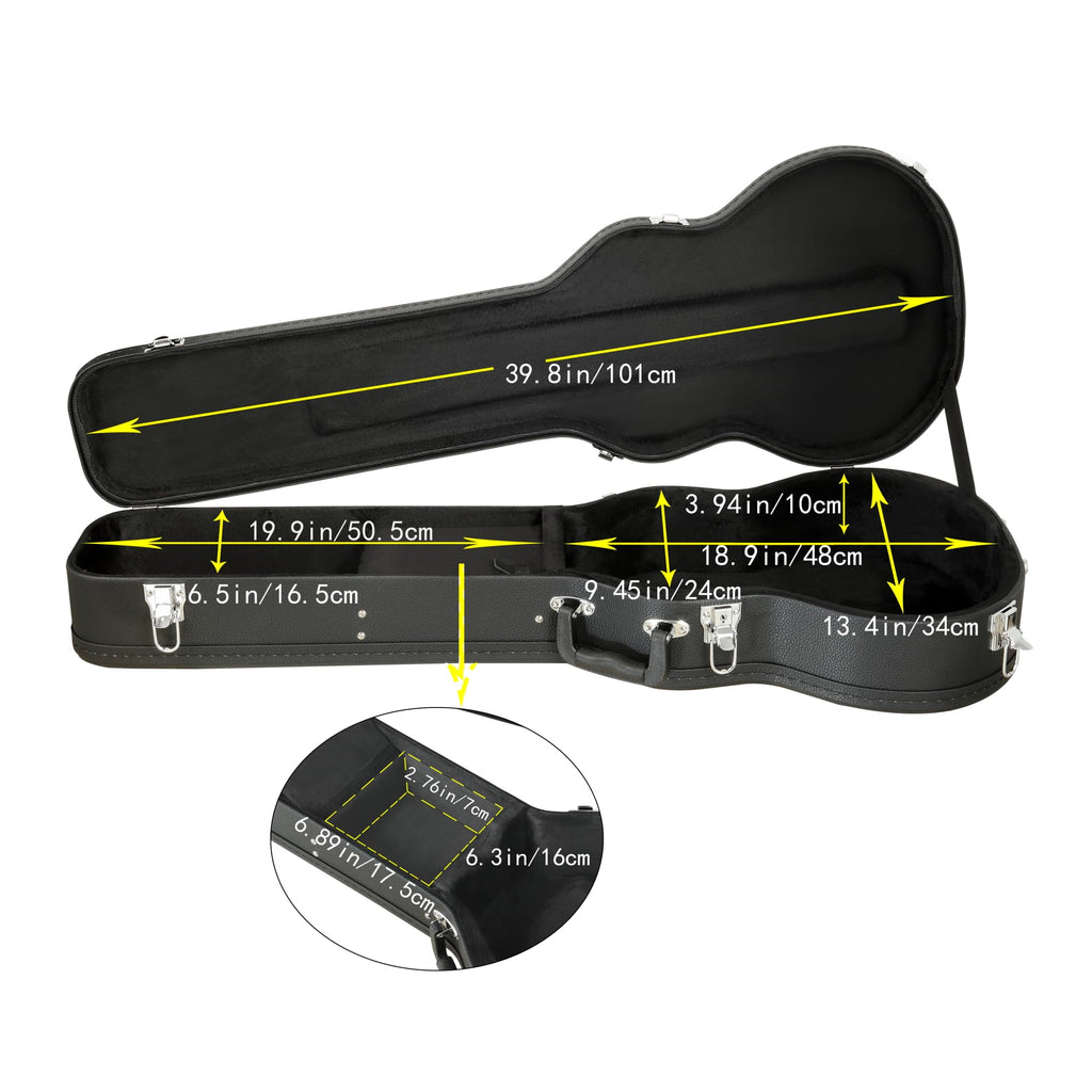 Electric Guitar Case Wooden Hard Shell Case With Lock X8857