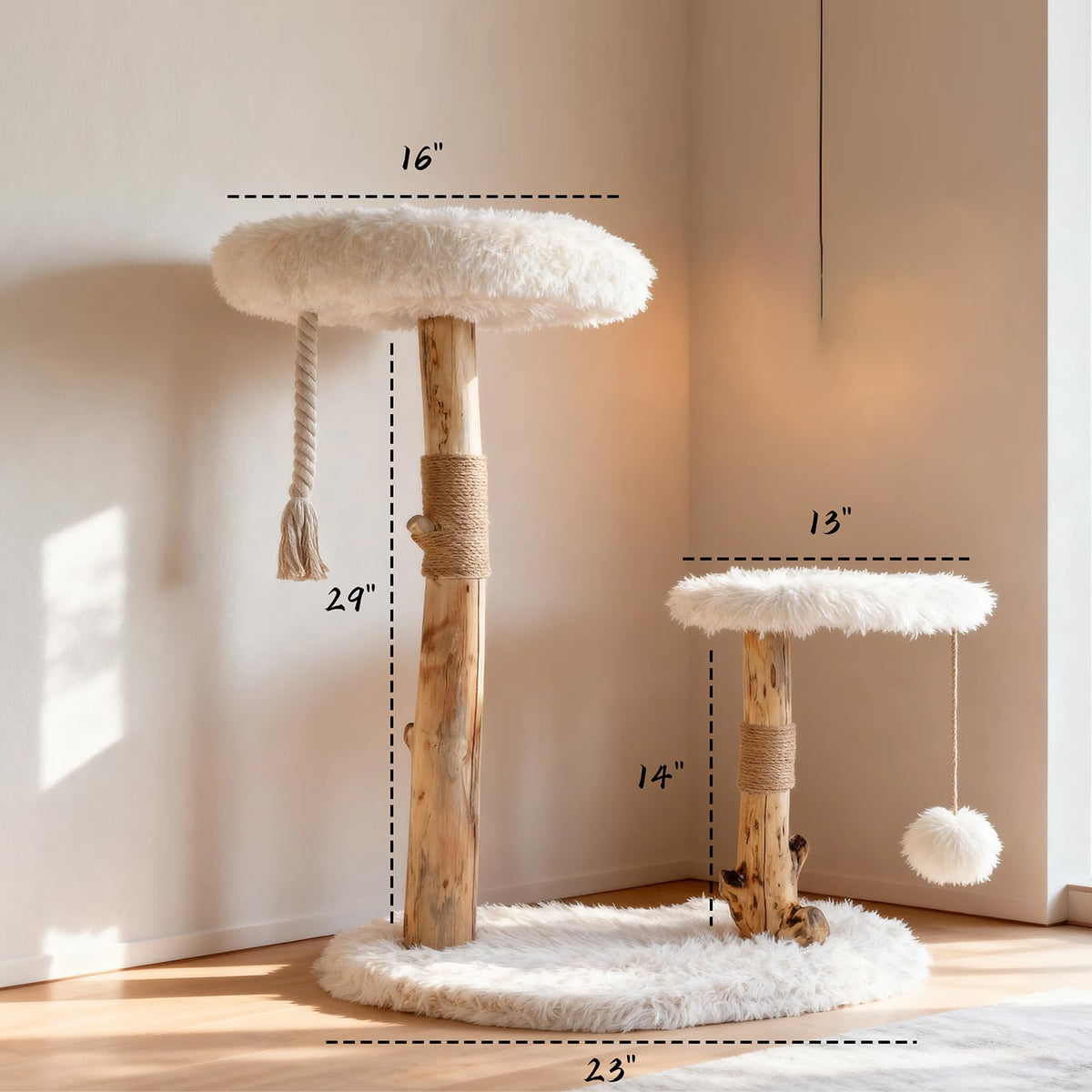 Modern Cat Tree Tower with Sisal Scratching Post T392432